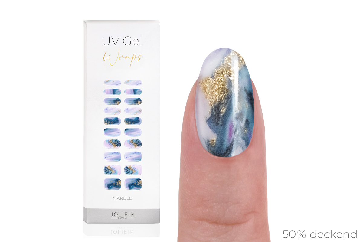 Jolifin LAVENI UV Gel-Wraps - marble