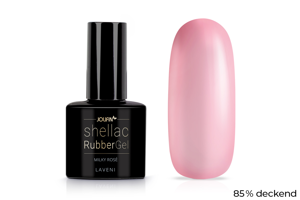 Jolifin LAVENI Shellac RubberGel - milky rosé 10ml