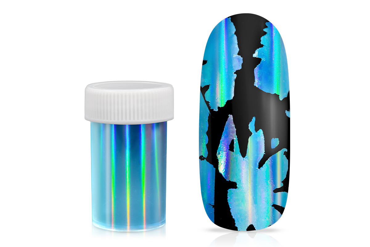 Jolifin Transfer Nagelfolie XL - Chrome unicorn türkis