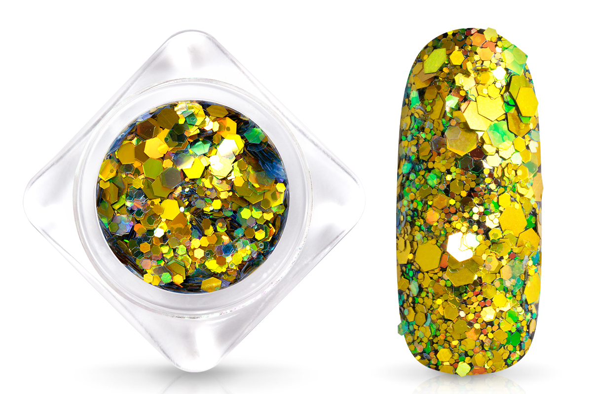 Jolifin Hexagon Glitter - gold