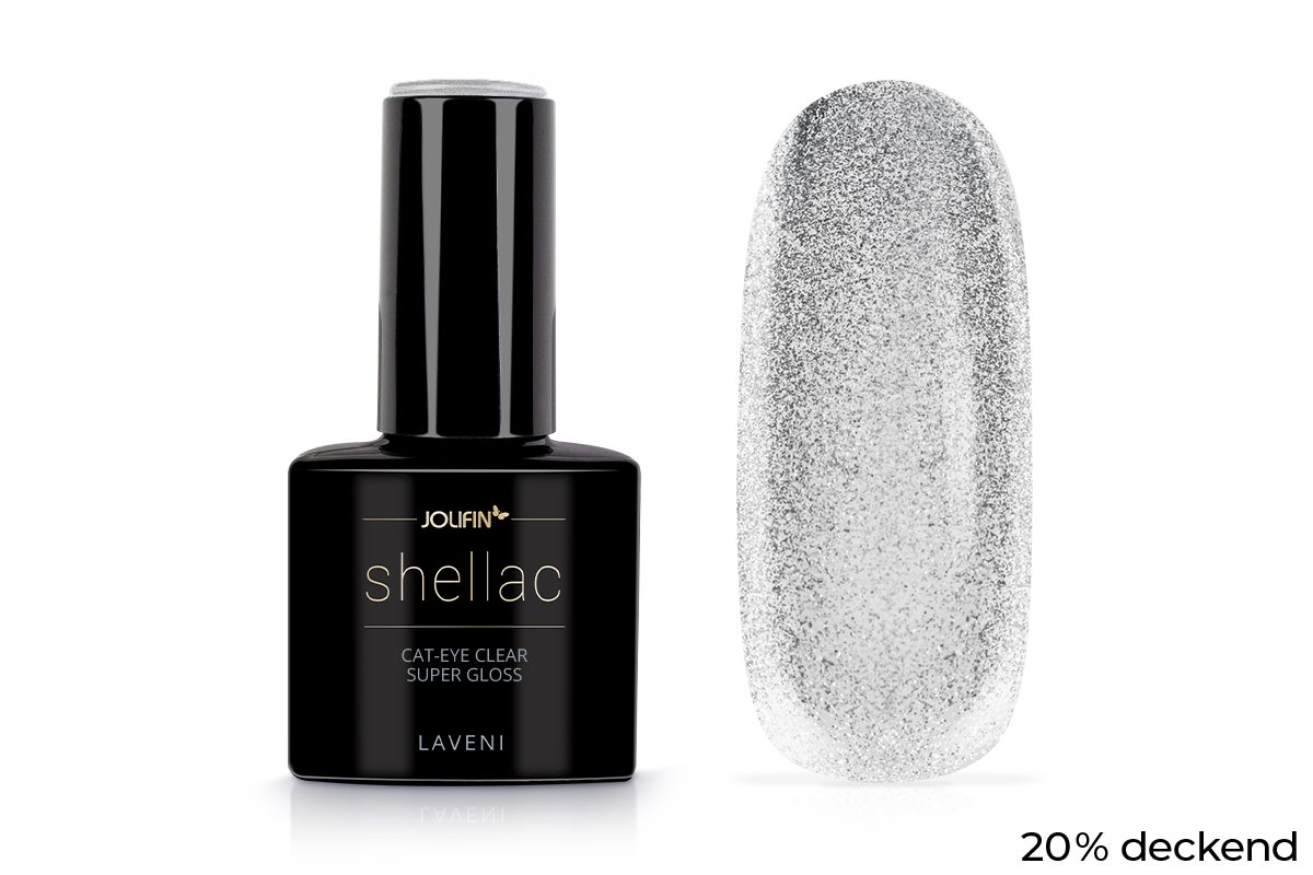 Jolifin LAVENI Shellac - Cat-Eye clear super gloss 10ml