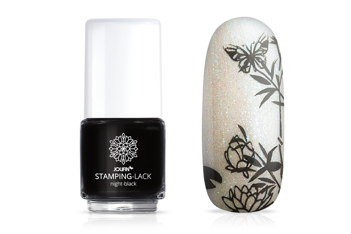 Jolifin Stamping-Lack - night-black 12ml