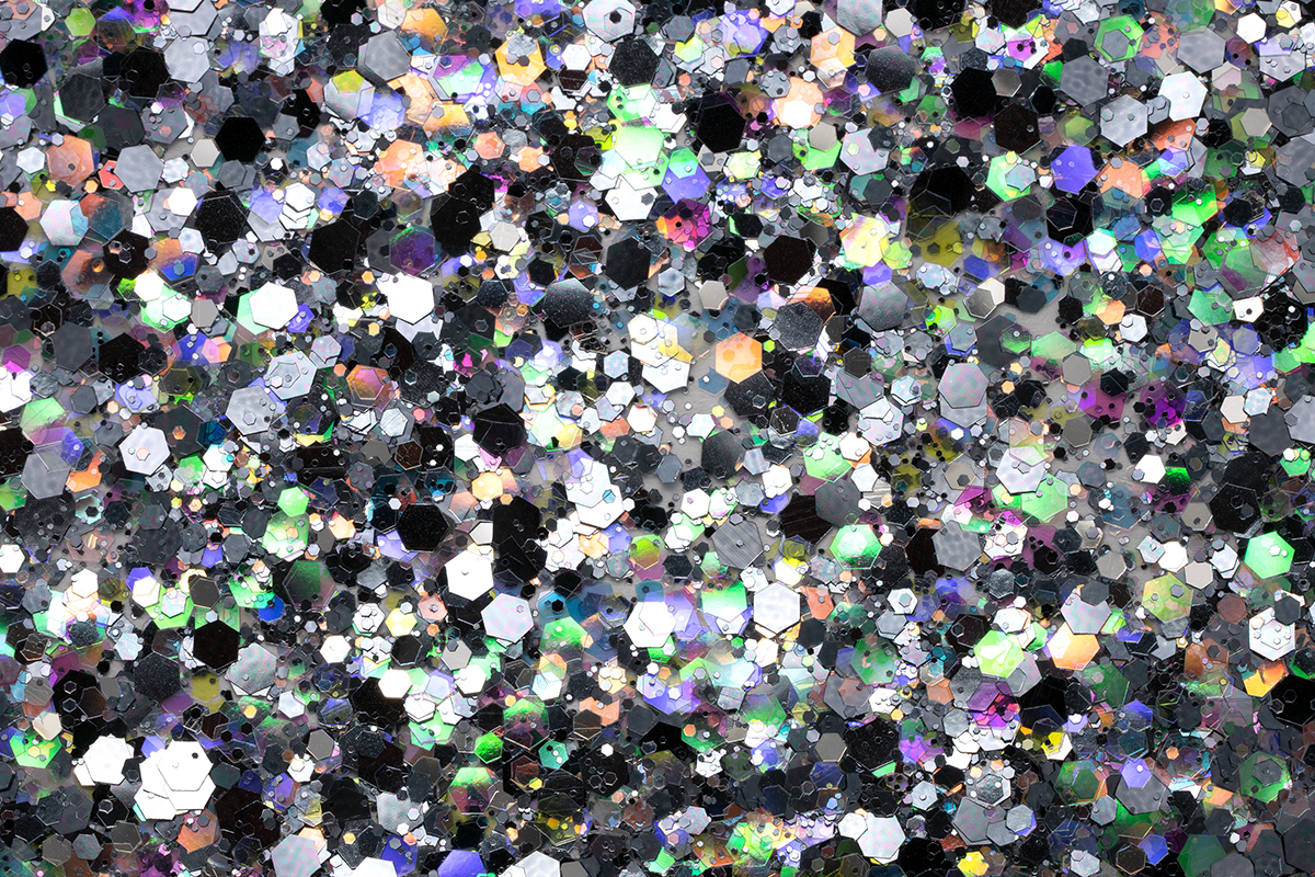 Jolifin Hexagon Glitter - dark grey