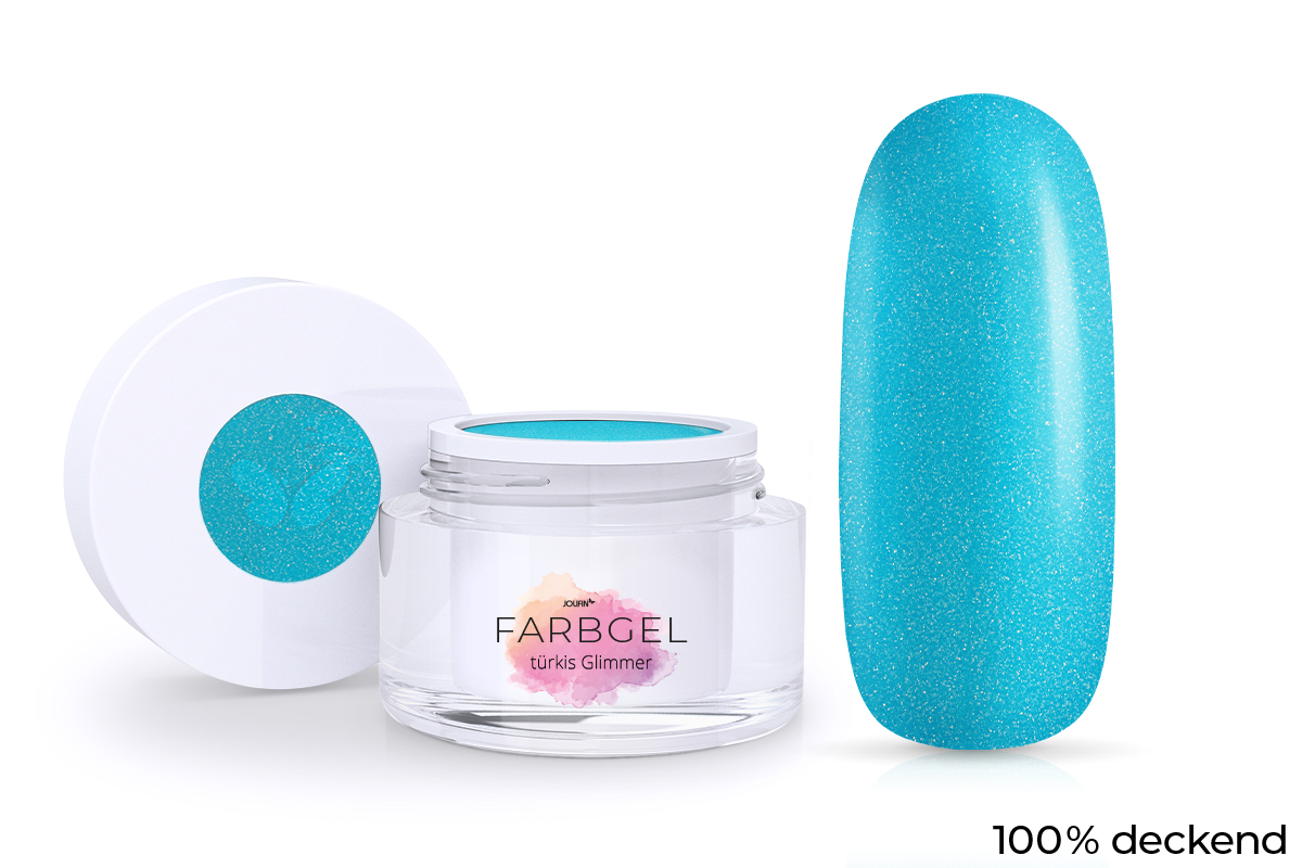 Jolifin Farbgel türkis Glimmer 5ml