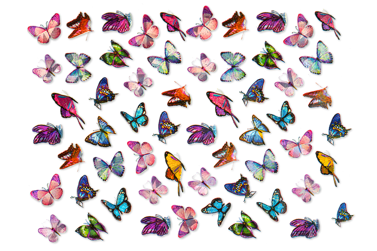 Jolifin LAVENI XL Sticker - Butterfly Hologramm Nr. 2