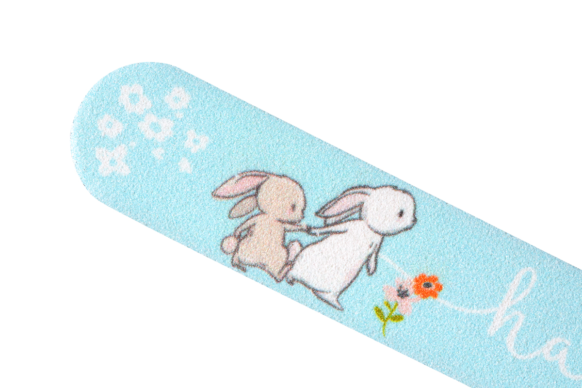Jolifin Osterfeile Happy Easter - pastell-blau 100/180