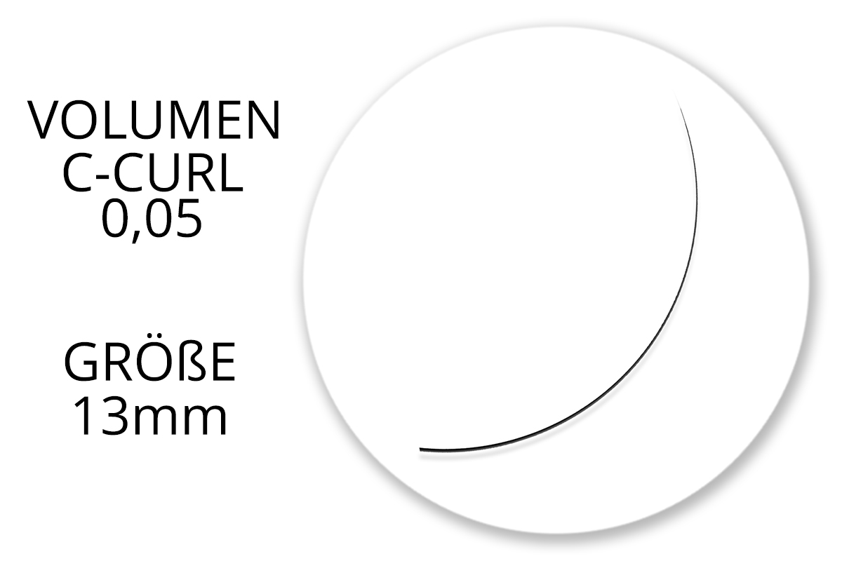 Jolifin Lashes - SingleBox 13mm - Volumen C-Curl 0,05