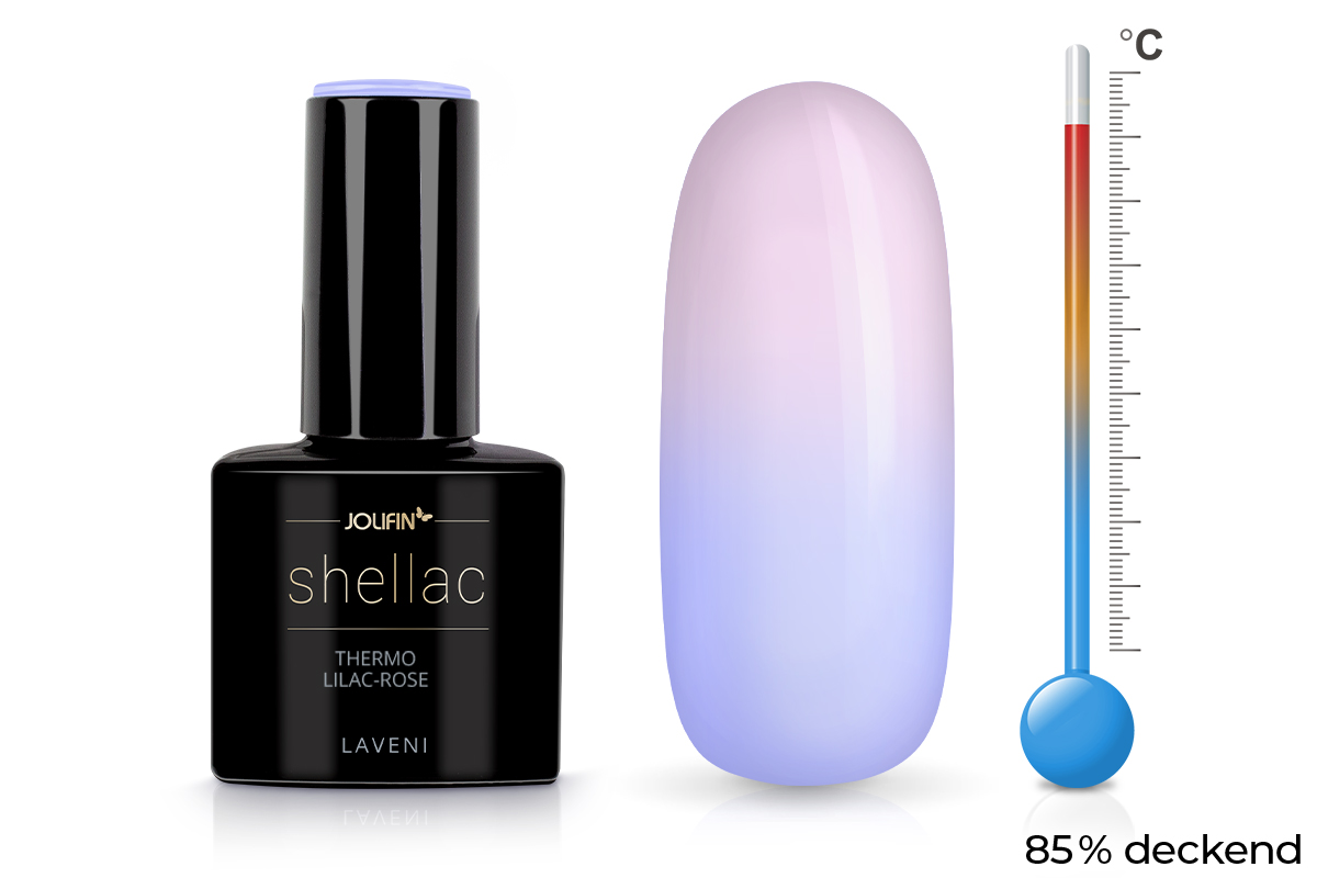 Jolifin LAVENI Shellac - Thermo lilac-rose 10ml