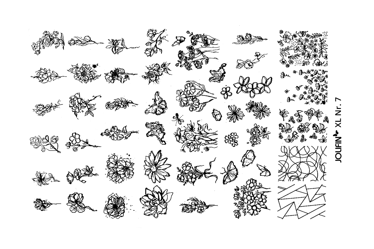 Jolifin Stamping-Schablone XL - Nr. 7