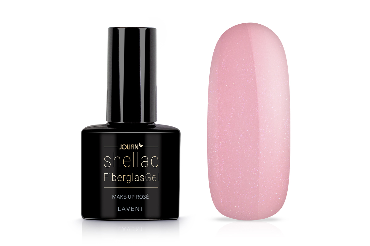 Jolifin LAVENI Shellac FiberglasGel - make-up rosé 10ml