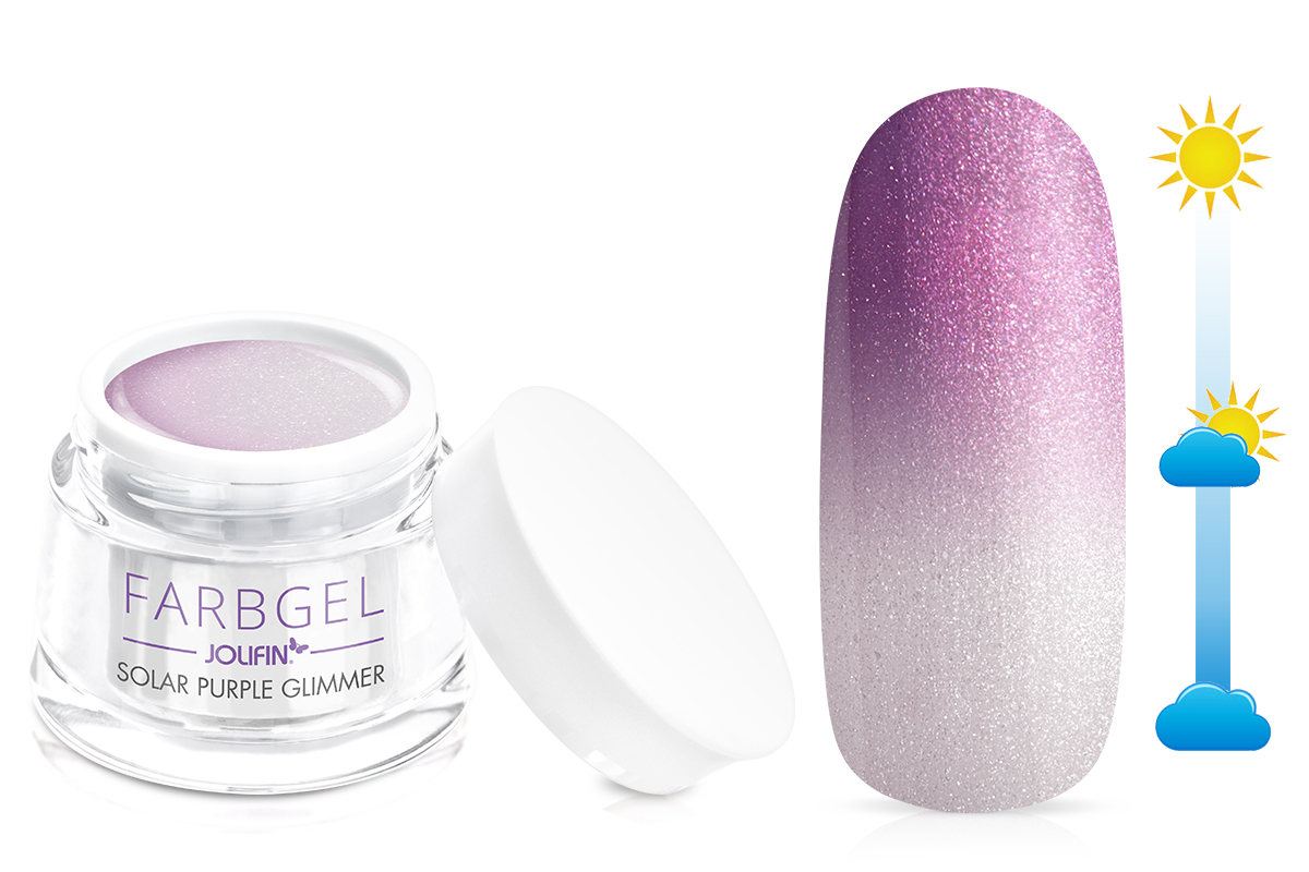 Jolifin Solar Farbgel purple Glimmer 5ml