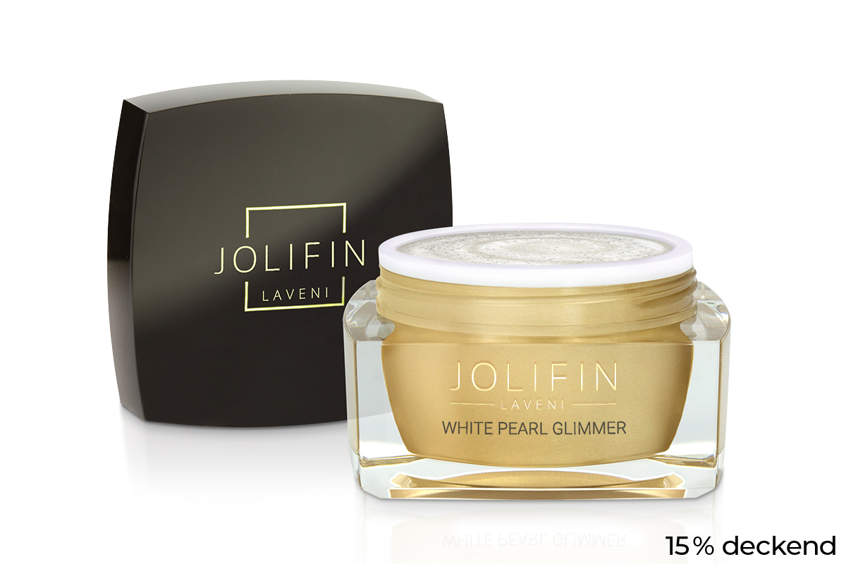 Jolifin LAVENI Colour Gel - white pearl Glimmer 5ml
