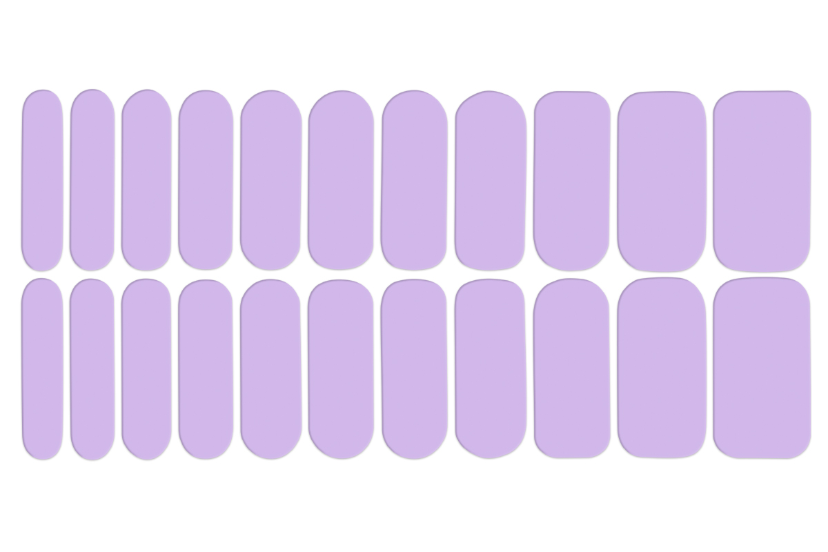 Jolifin LAVENI Nail Polish Wraps - pastel purple