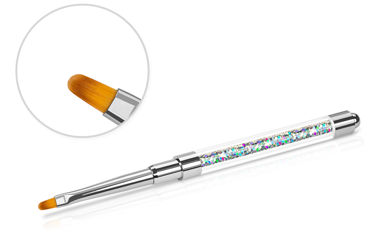 Jolifin Glitter Gel-Pinsel oval Gr. 4