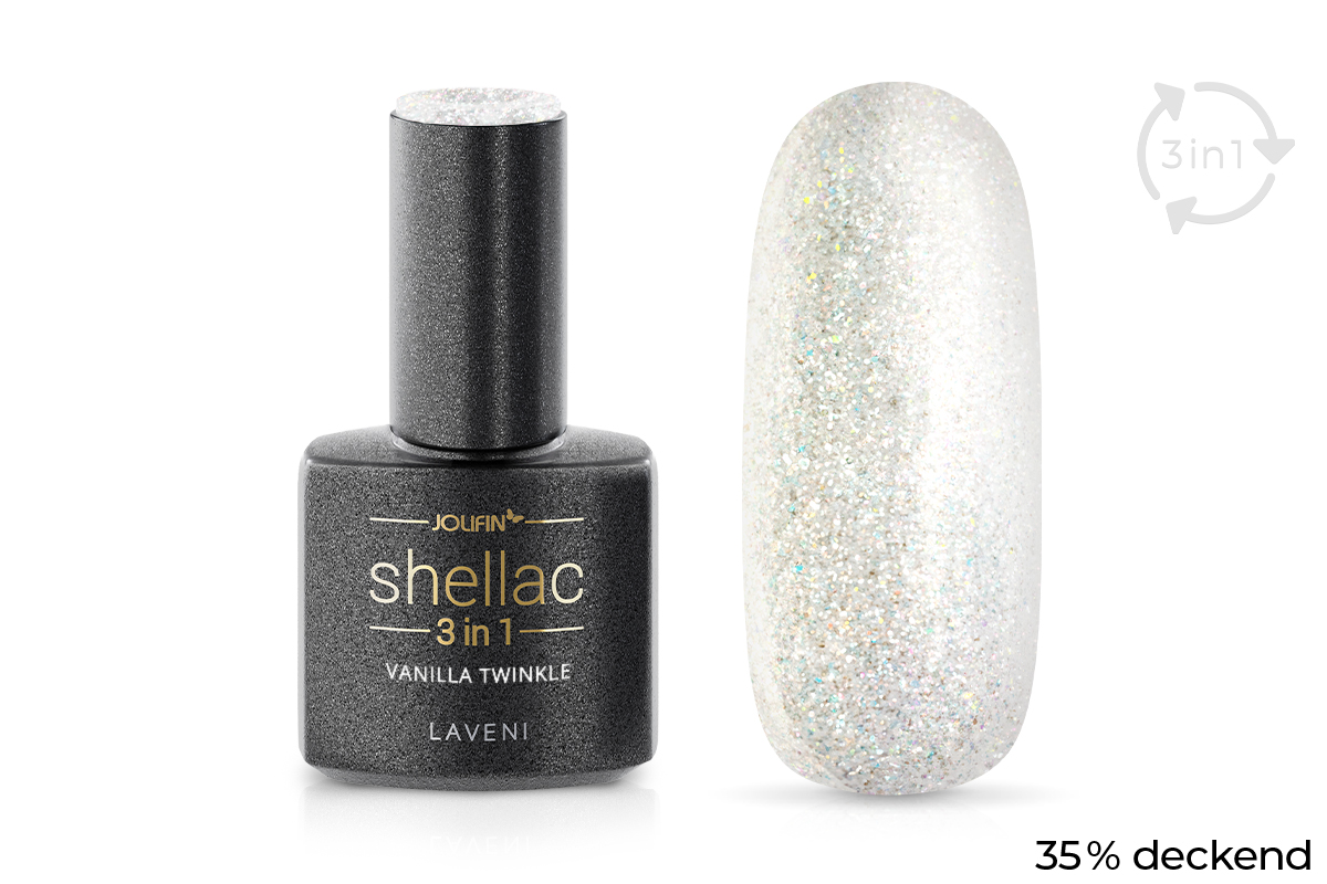 Jolifin LAVENI 3in1 Shellac - vanilla twinkle 10ml