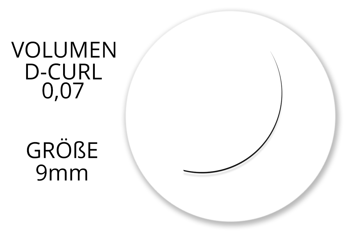 Jolifin Lashes - SingleBox 9mm - Volumen D-Curl 0,07