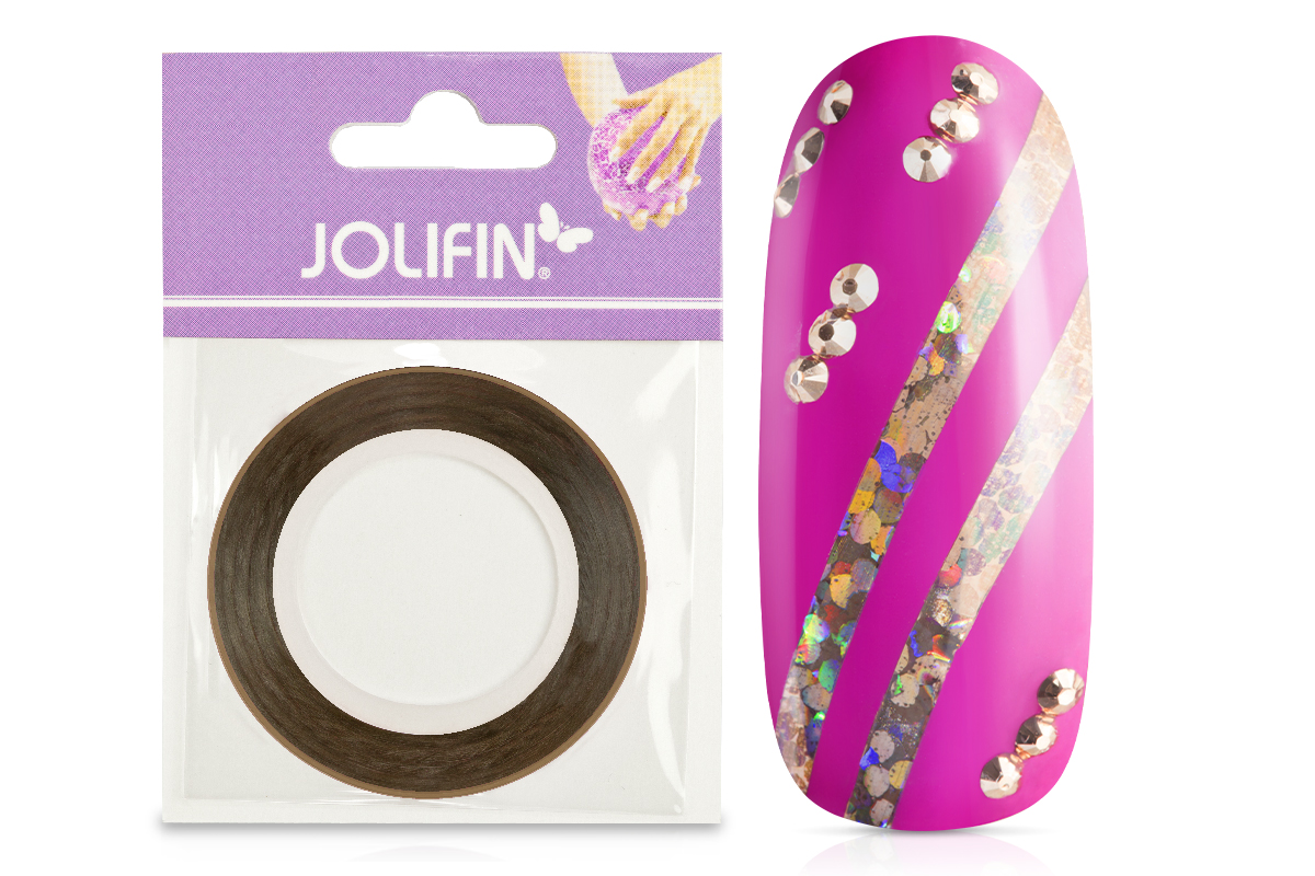 Jolifin Pinstripes hologramm braun - 2mm