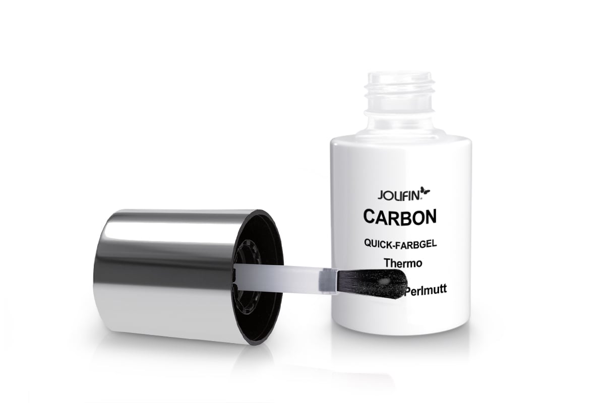 Jolifin Carbon Quick-Farbgel Thermo schwarz perlmutt 11ml