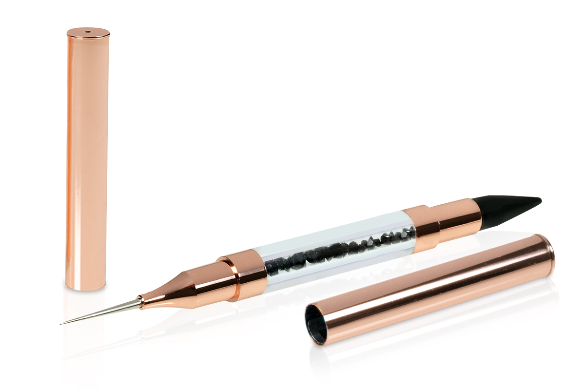 Jolifin 2in1 Pickerstift - rosé-gold black diamond