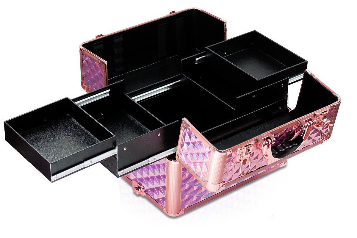 Jolifin Trolley Koffer - rosy hologramm