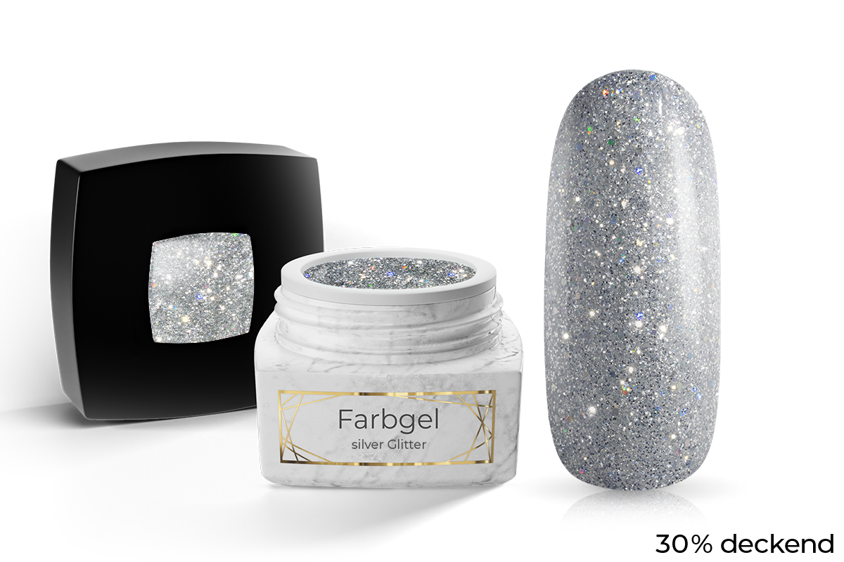Jolifin LAVENI PRO Colour Gel - silver Glitter 5ml