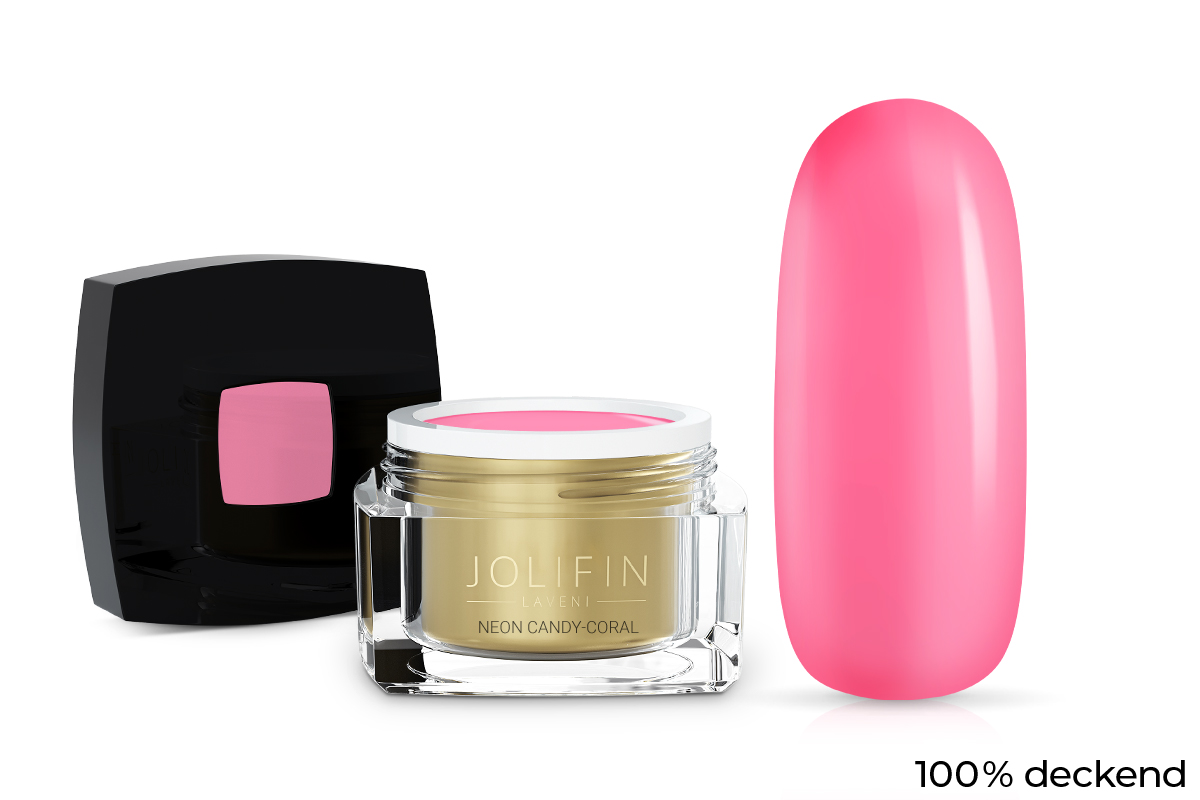 Jolifin LAVENI Farbgel - neon candy-coral 5ml