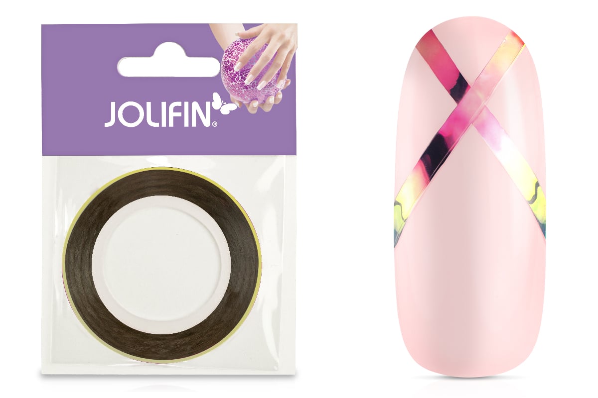 Jolifin Pinstripes FlipFlop pink & gold - 2mm
