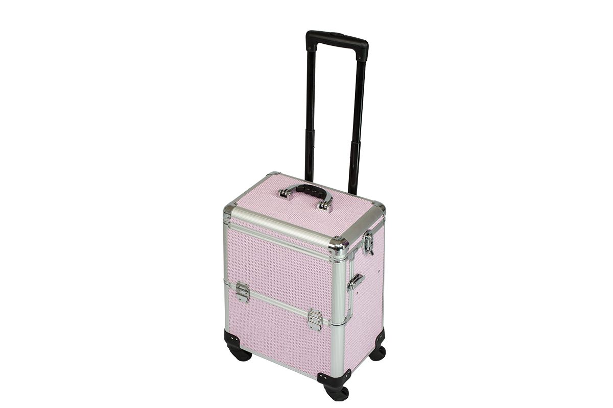 Jolifin Trolley Koffer pink Glitter