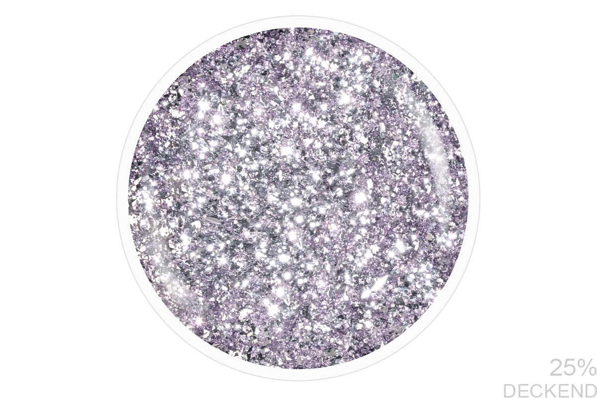 Jolifin LAVENI Shellac - silver lavender sparkle 10ml