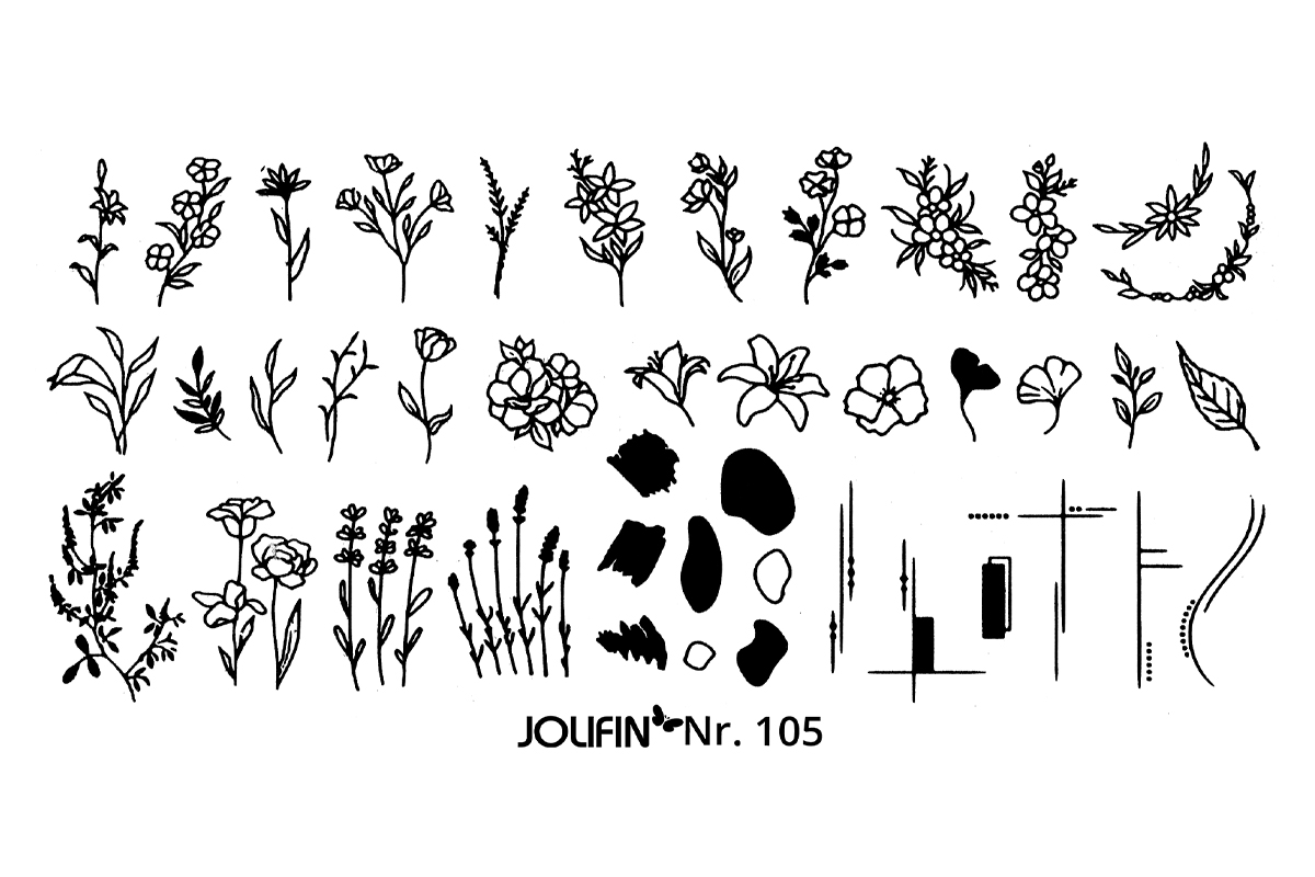 Jolifin Stamping-Schablone Nr. 105