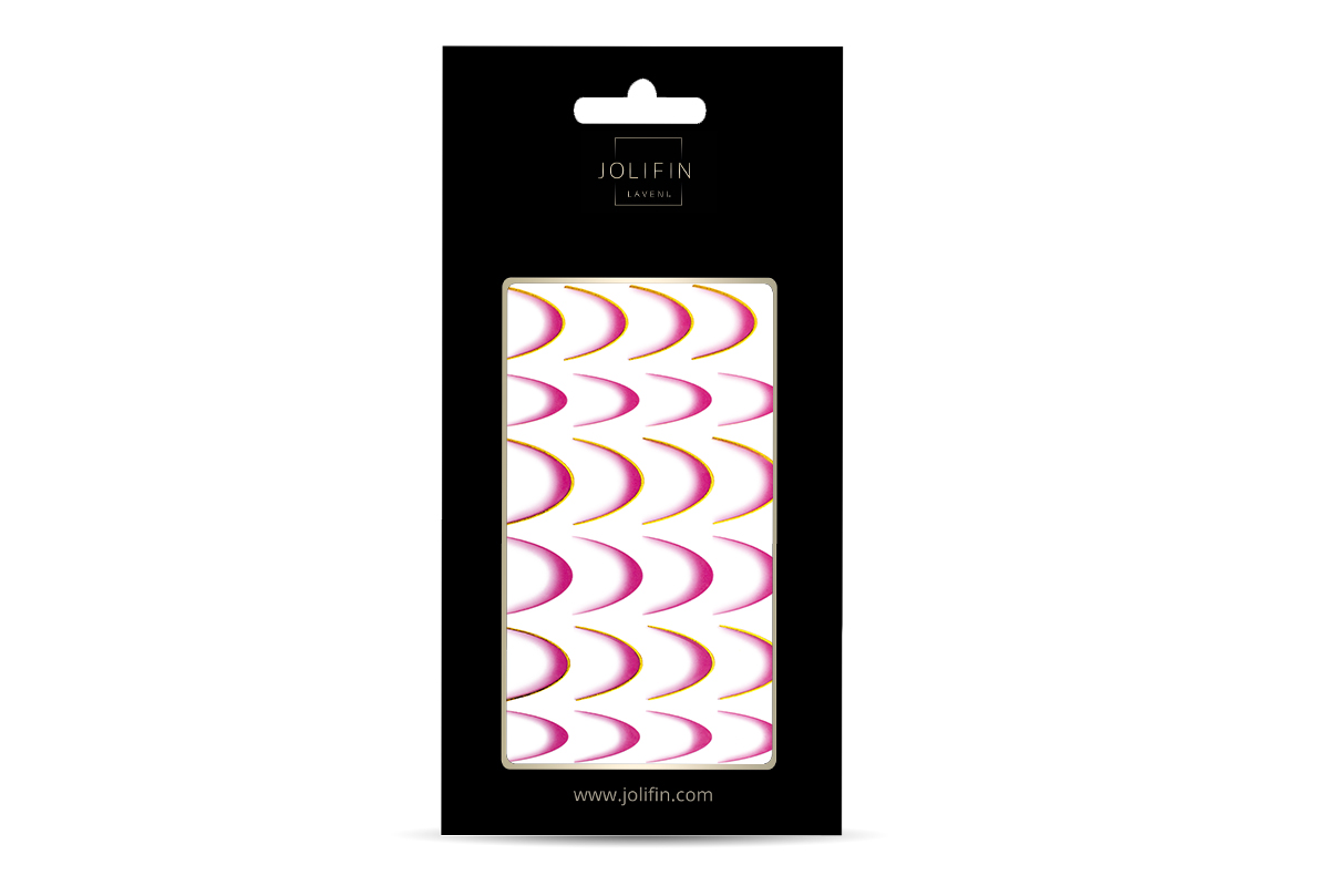 Jolifin LAVENI XL Stickers - Ombre French gold & pink