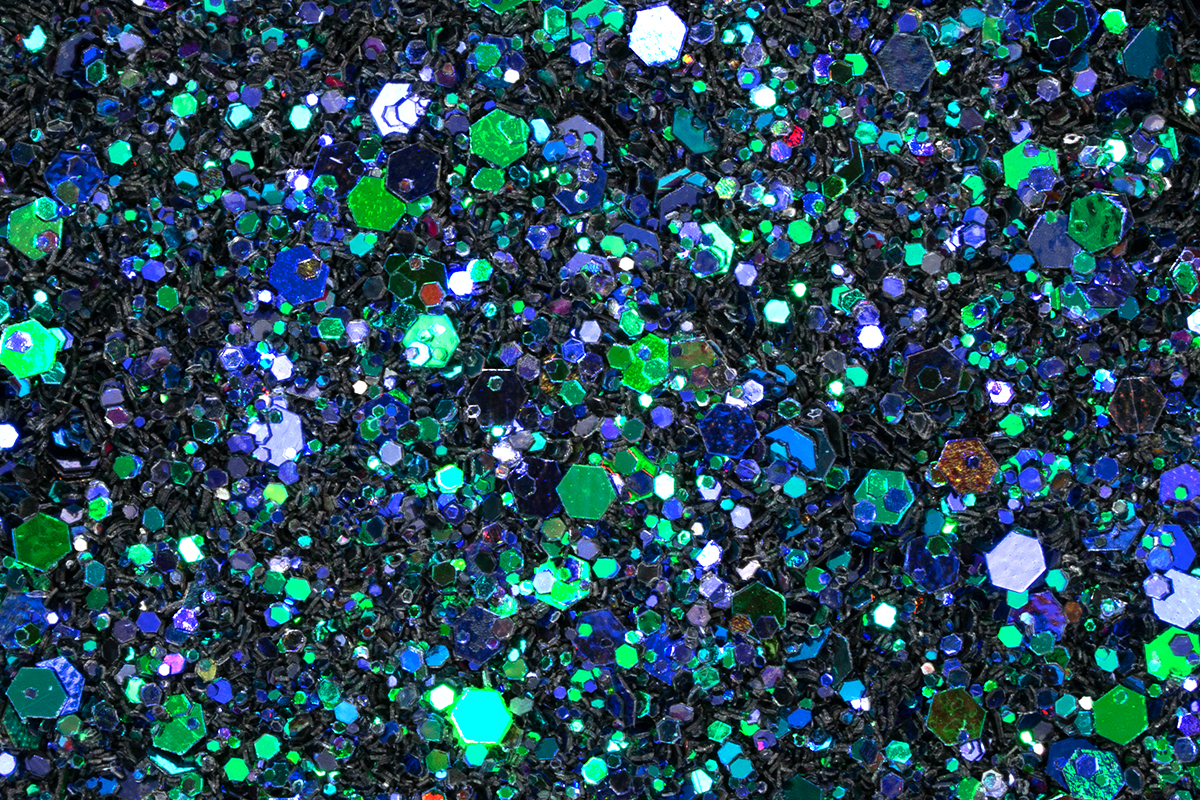 Jolifin LAVENI Sparkle Glitter - chameleon emerald-blue