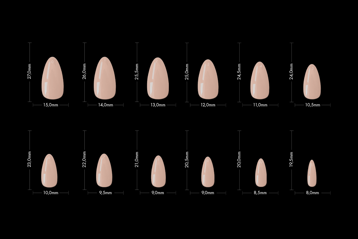 Jolifin 120 tip box Press-On oval almond milky make-up