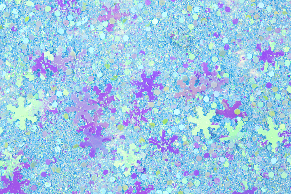 Jolifin Snowflake Glitter - ice blue