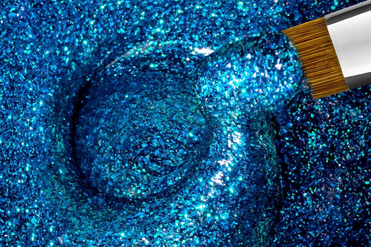 Jolifin LAVENI Colour Gel - sparkle chrome blue 5ml