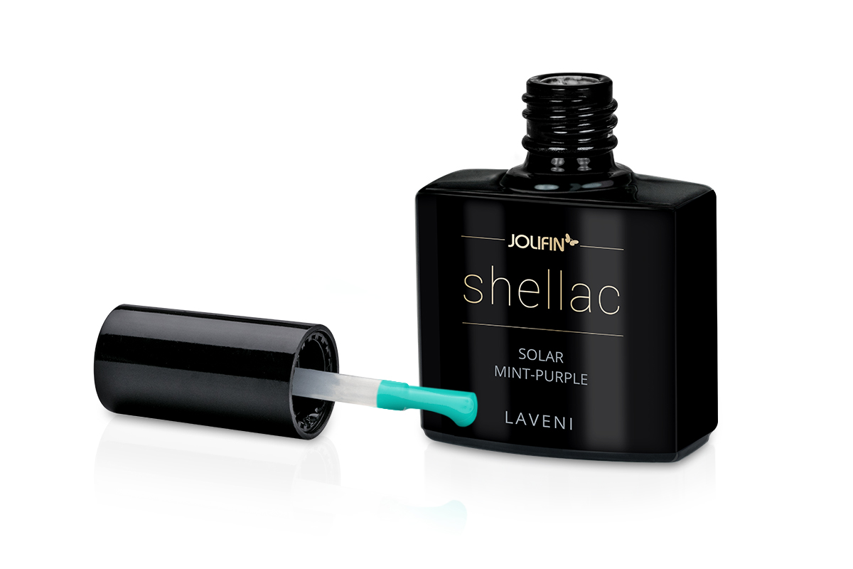 Jolifin LAVENI Shellac - Solar mint-purple 10ml