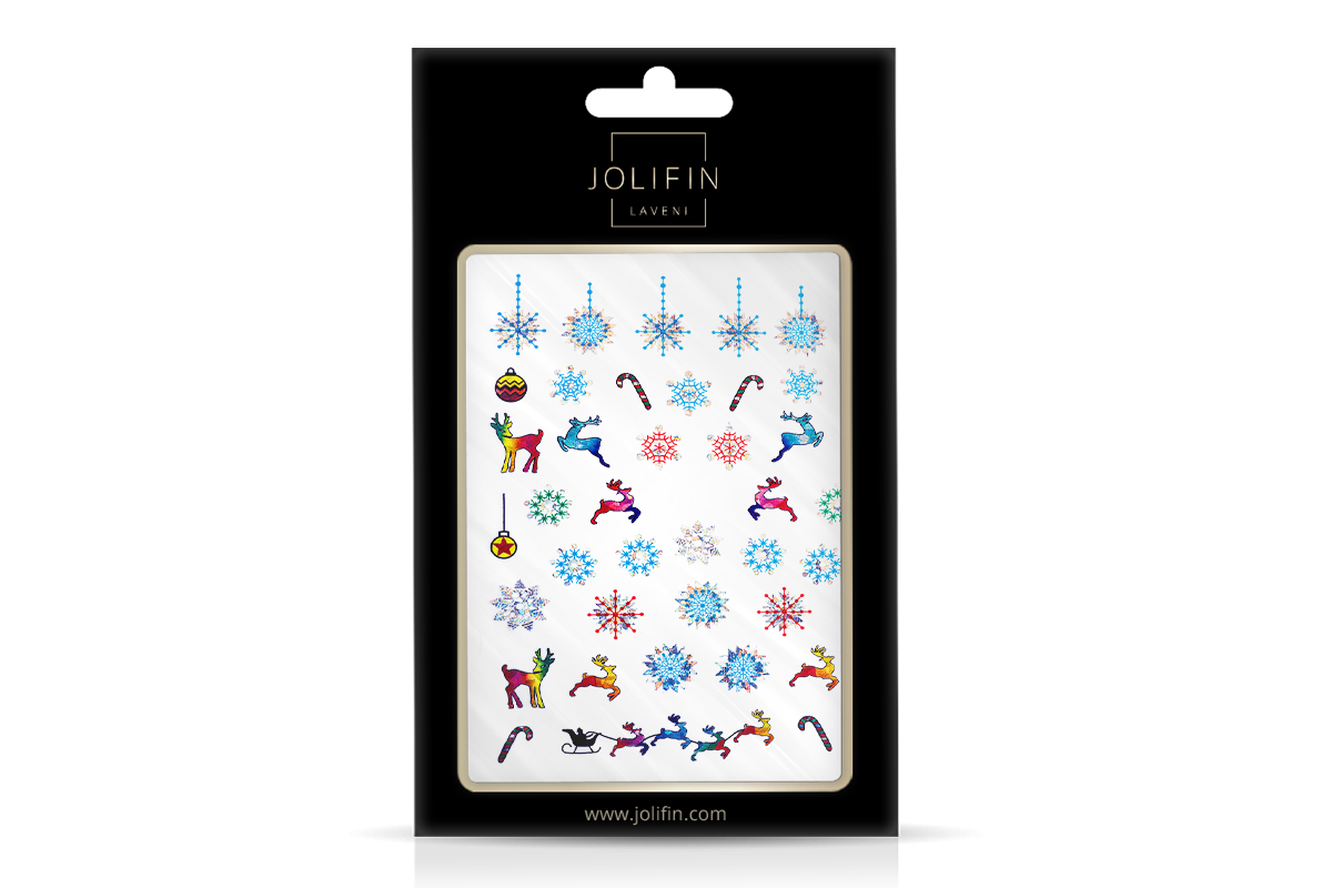 Jolifin LAVENI XL Sticker - hologram christmas No. 2