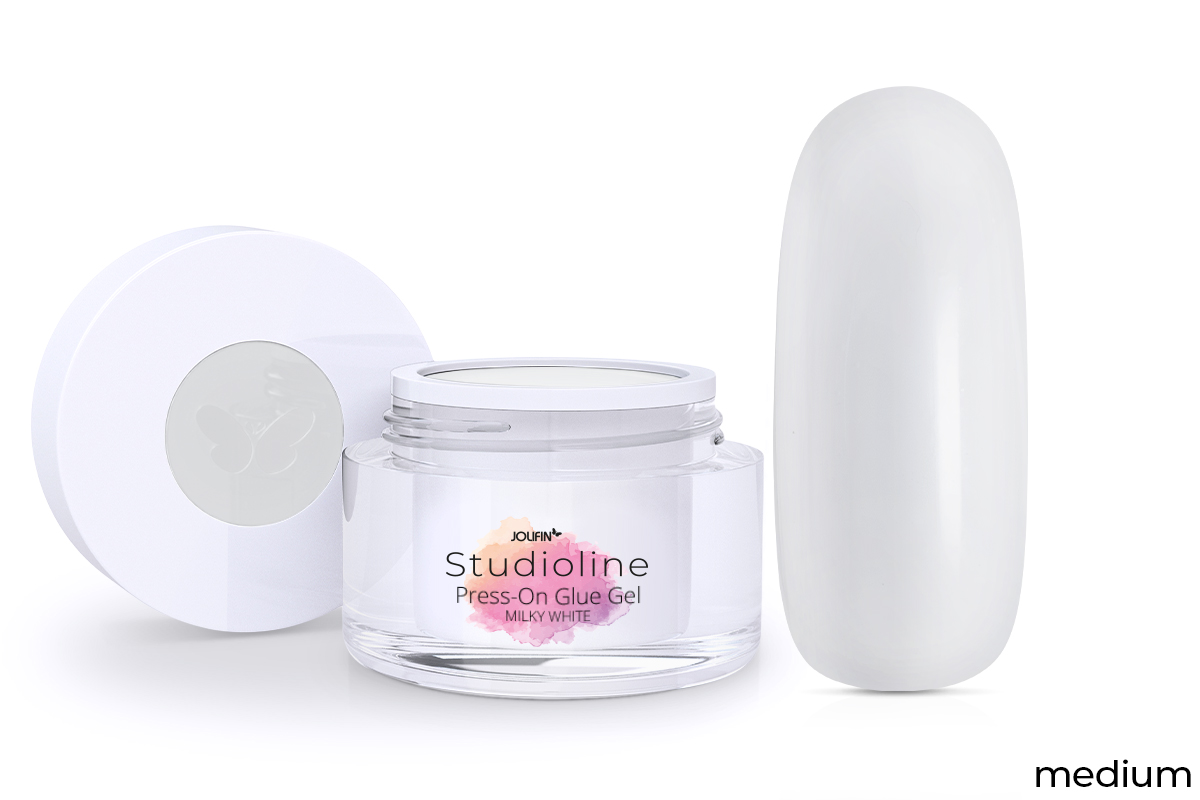 Jolifin Studioline PressOn Glue Gel milky white 15ml 27528