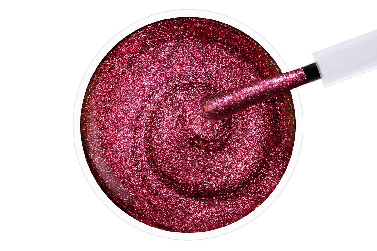 Jolifin Stamping-Lack - red Glitter 12ml