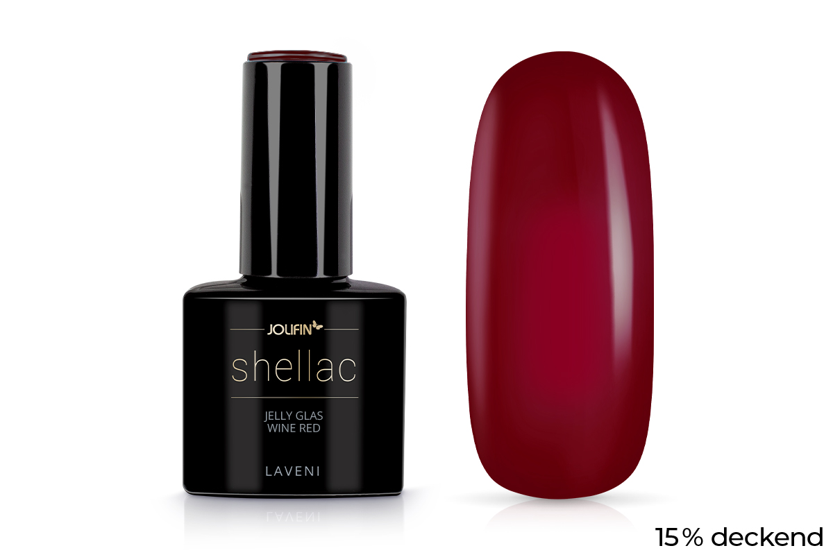 Jolifin LAVENI Shellac - Jelly jar wine red 10ml