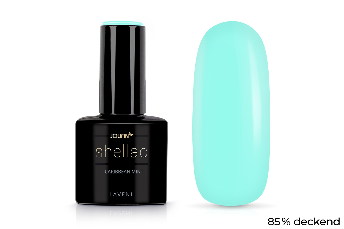 Jolifin LAVENI Shellac - caribbean mint 10ml