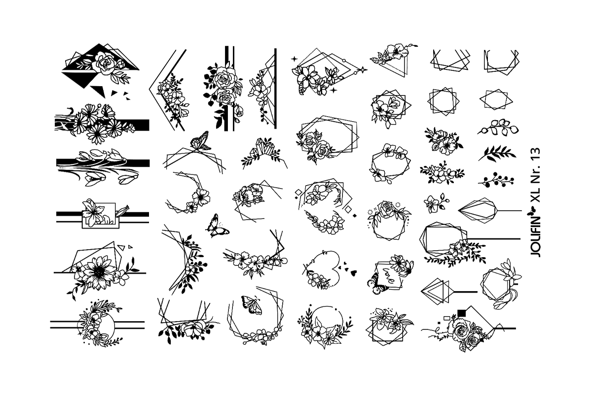 Jolifin Stamping-Schablone XL - Nr. 13