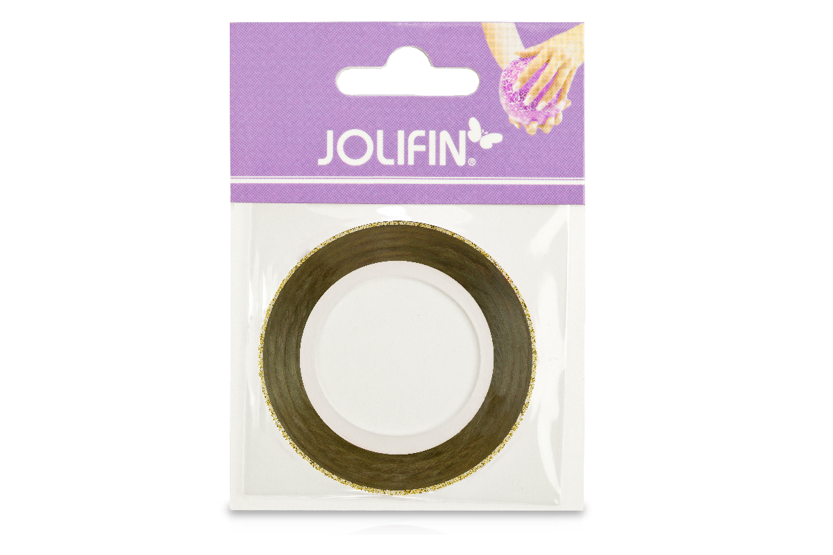 Jolifin Glitter Pinstripes gold 1mm