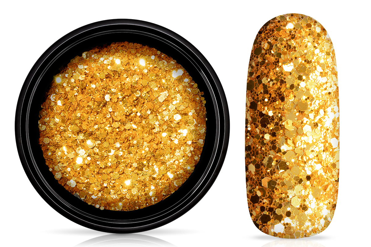 Jolifin LAVENI Sparkle Glitter - bollywood gold