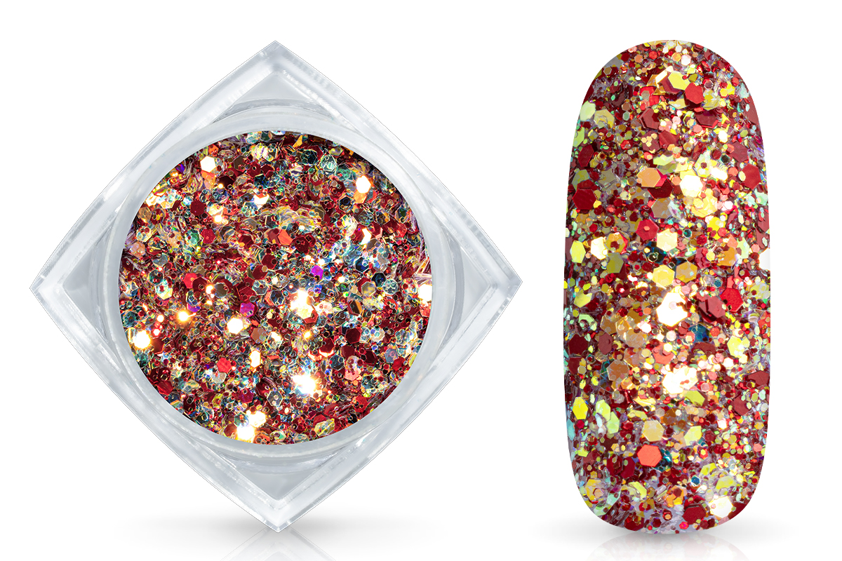 Jolifin LAVENI Sparkle Glitter - hologram red