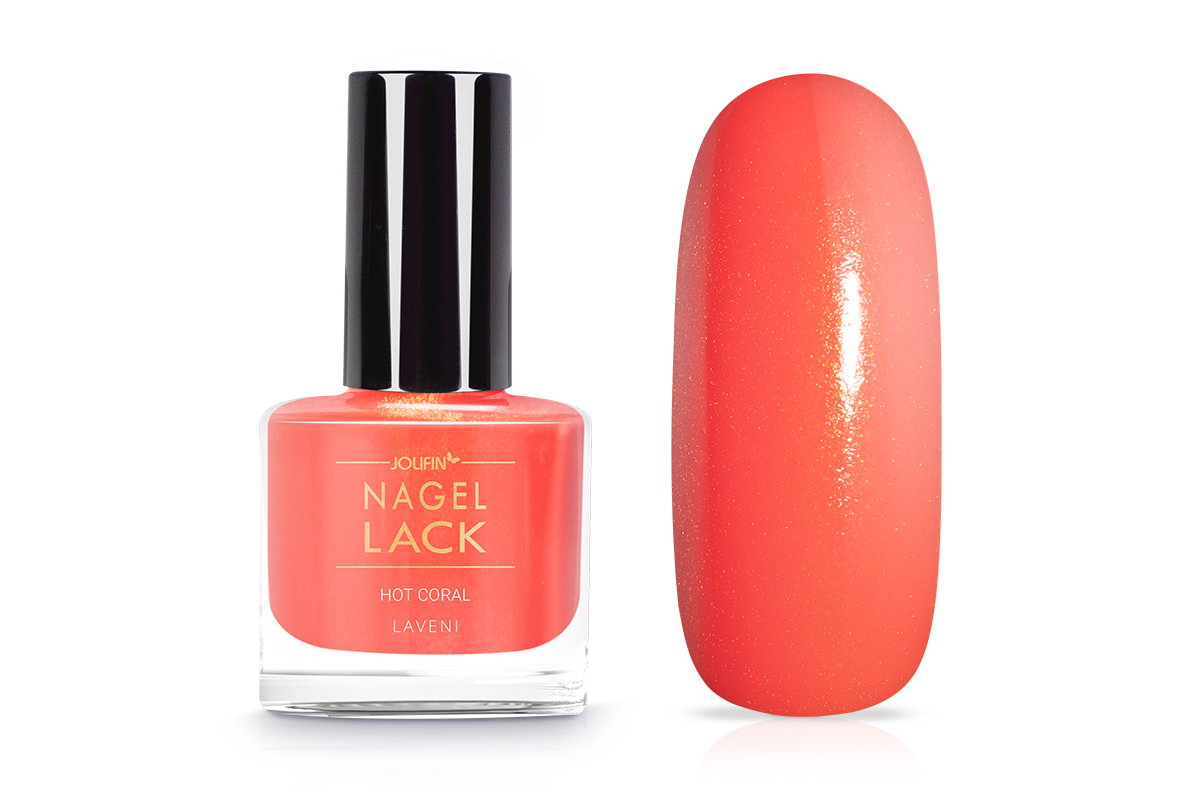 Jolifin LAVENI Nagellack - hot coral 9ml