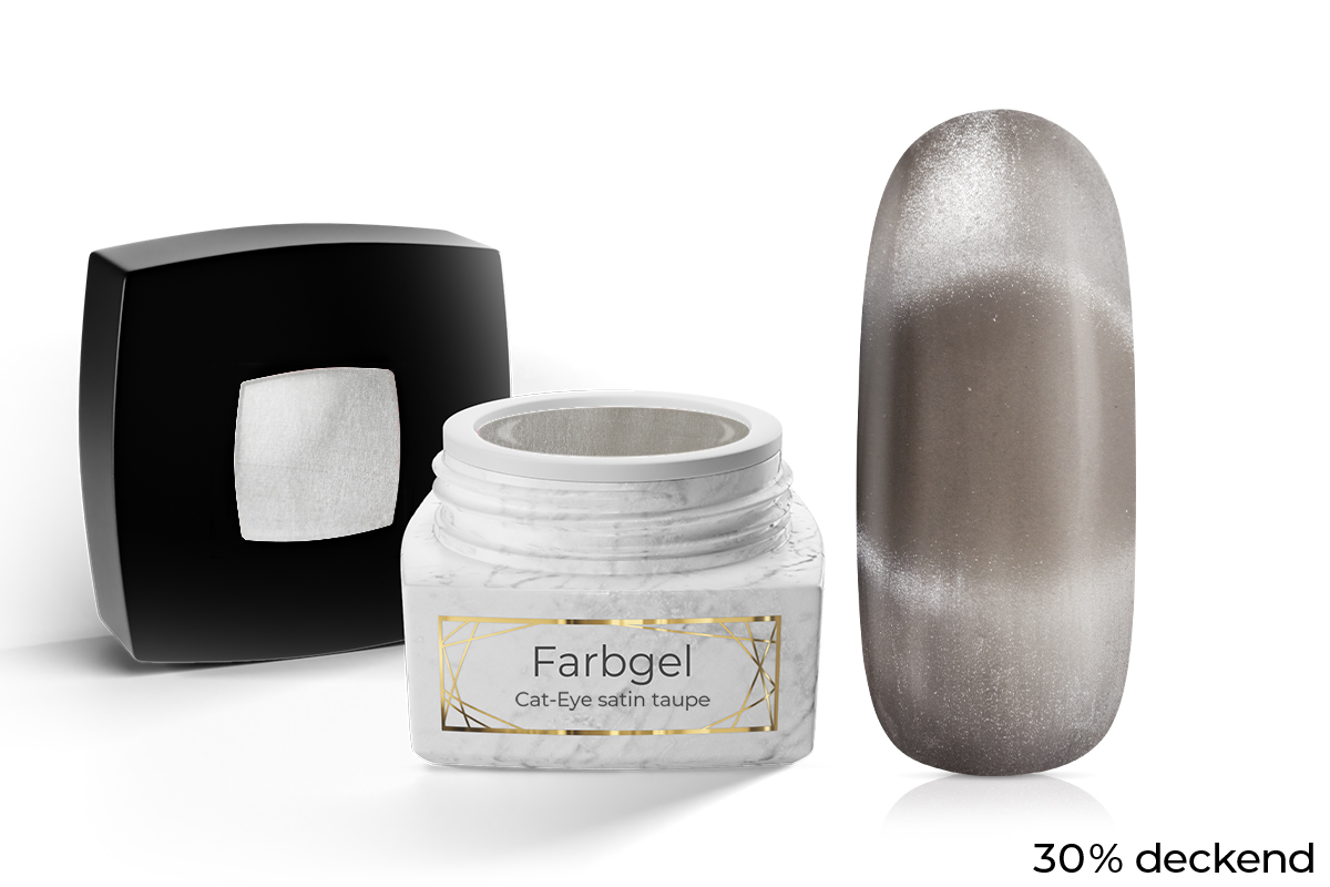 Jolifin LAVENI PRO Farbgel - Cat-Eye satin taupe 5ml