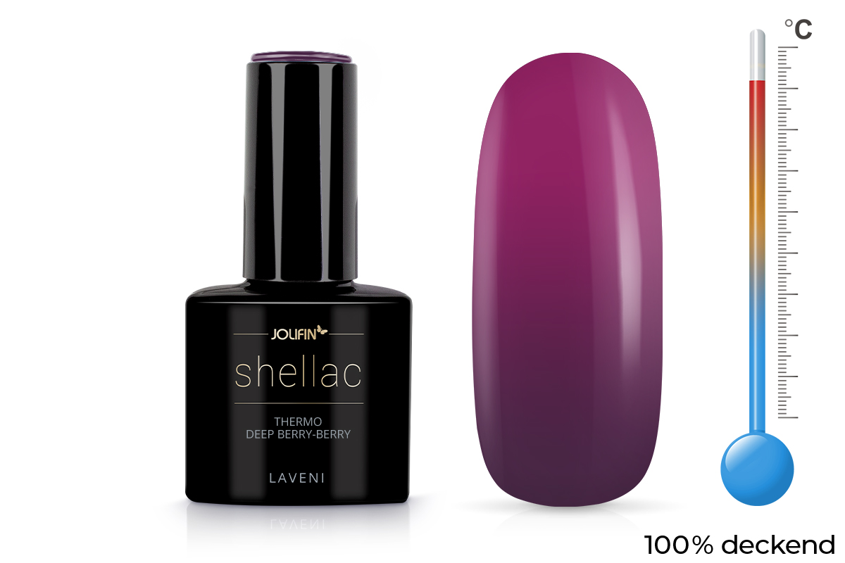 Jolifin LAVENI Shellac - Thermo deep berry-berry 10ml