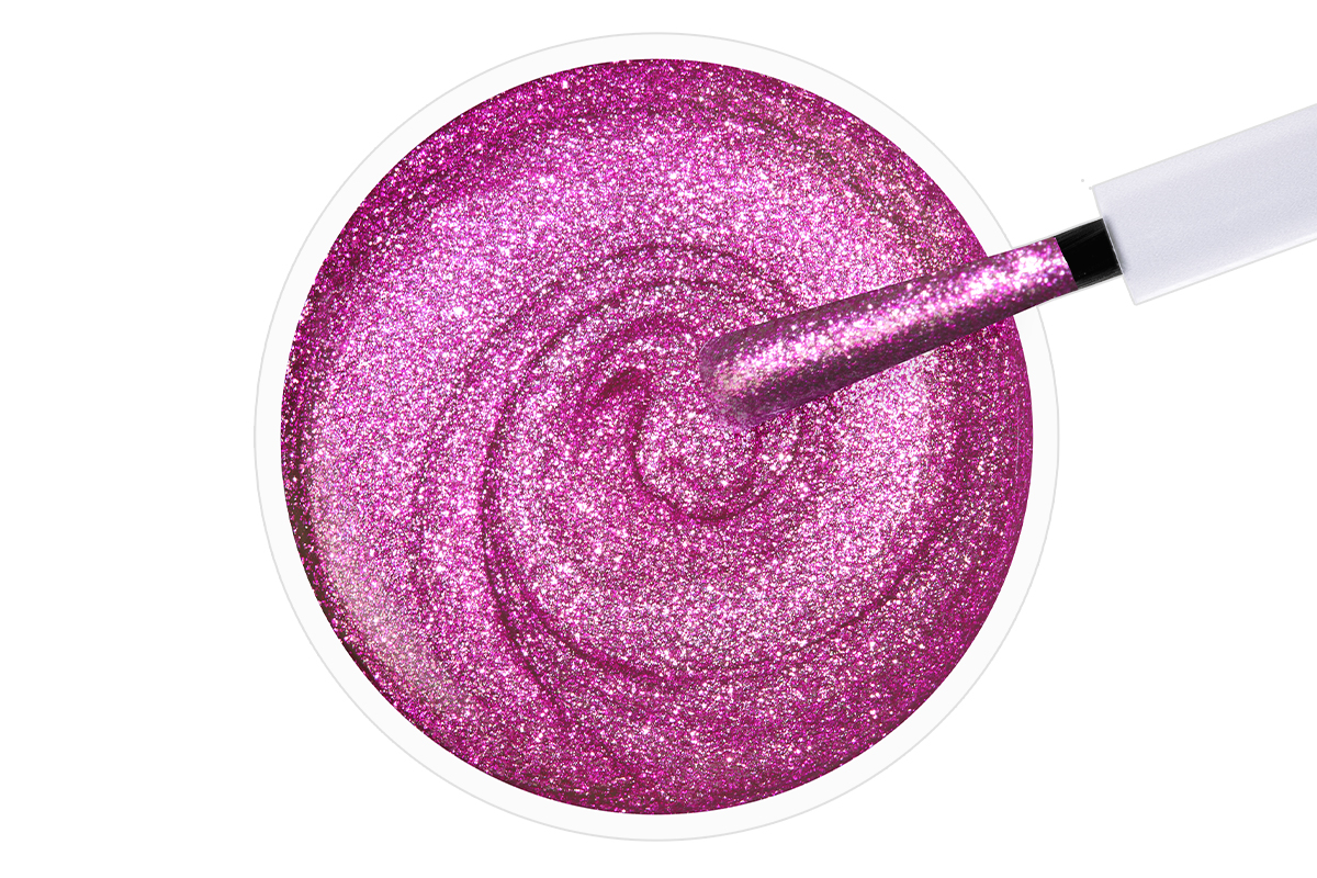 Jolifin Stamping-Lack - pink Glitter 12ml