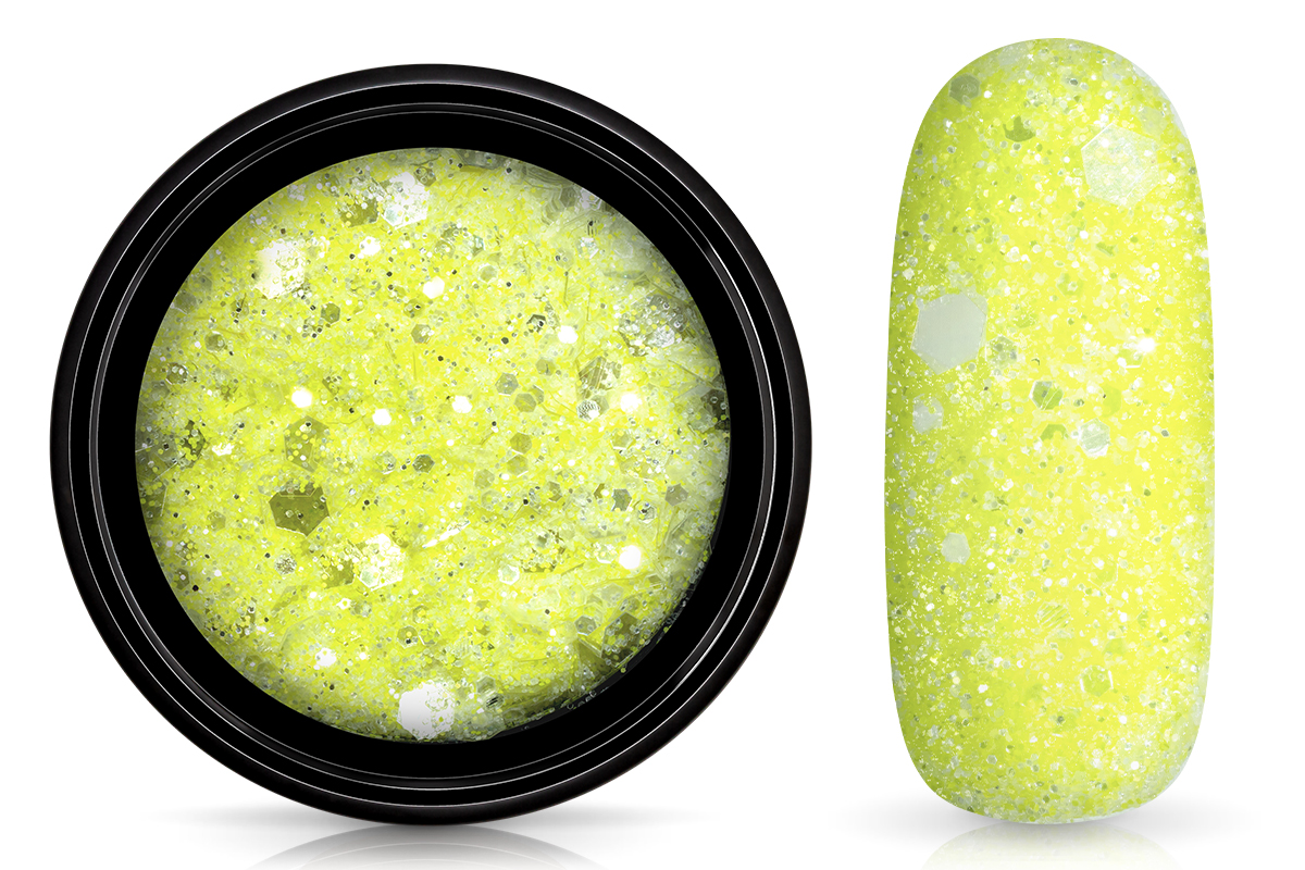 Jolifin LAVENI Crystal Glitter - pastell neon-yellow